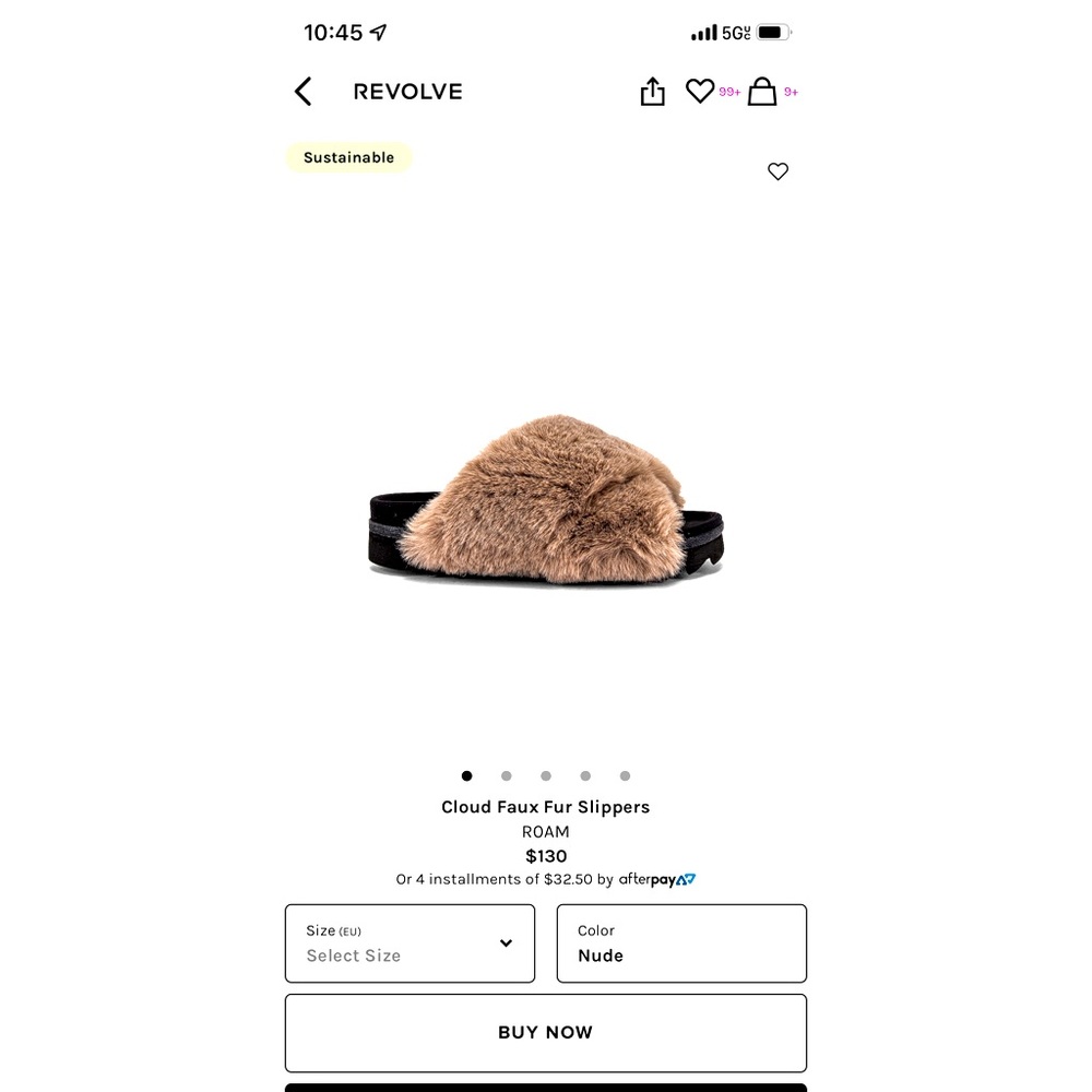 Roam Cloud faux fur slippers